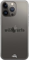 xoxo Wildhearts case voor iPhone 13 Pro Max - Wildhearts Black - xoxo Wildhearts Transparant Case