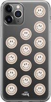 iPhone 12 Pro Max Case - Smiley Double Nude - xoxo Wildhearts Transparant Case