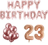 23 jaar Verjaardag Versiering Ballon Pakket Rosé Goud