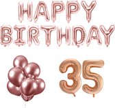 35 jaar Verjaardag Versiering Ballon Pakket Rosé Goud