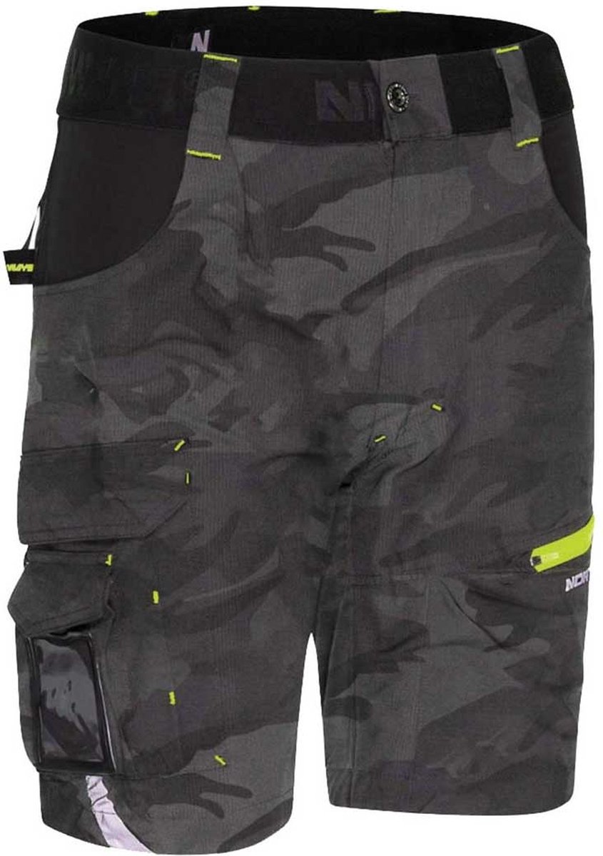 Nine Worths 1423 Horn Korte Werkbroek-Olijfgroen/Camouflage-42