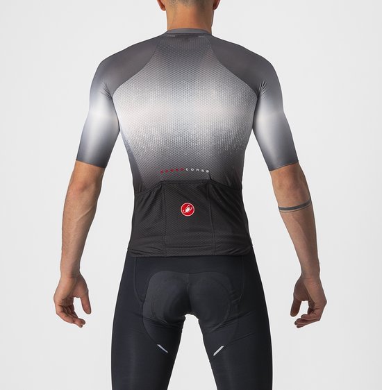 ウェア CASTELLI Aero Race 6.0 Jersey Castelli Fietsshirt Korte Mouwen Heren Zwart Grijs - AERO RACE 6.0