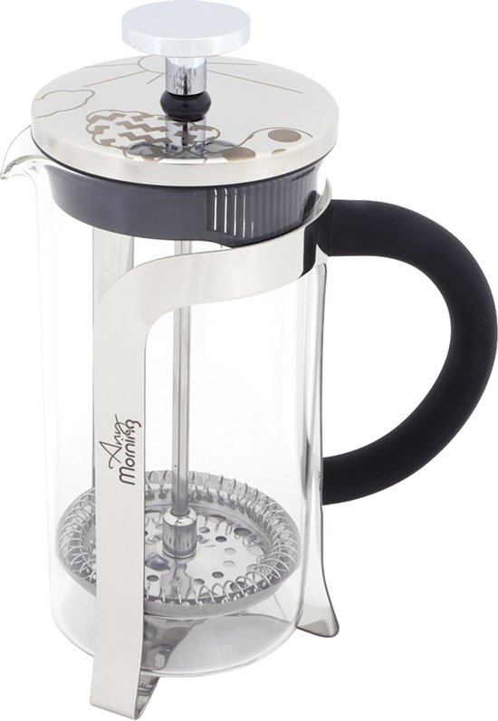 Biggcoffee FY450 French Press Koffiemaker - Espresso Maker - Aeropress - Koffiepers - Koffiepot - RVS en kunstof - Cafetiere - Voor Koffie & Thee Borosilicaatglas - 600 ml