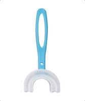360 graden U vormige baby tandenborstel - Bijtringen - Zachte siliconen - Kinderen tandenborstel - Jongen/Meisje - Blauw ovaal