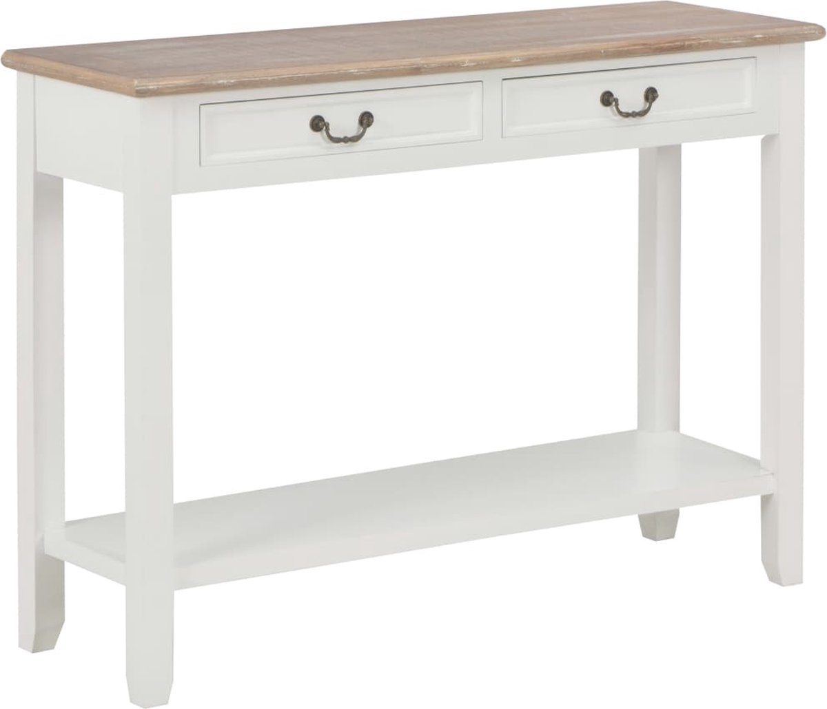VidaXL Sidetable wit 110x35x80 cm hout