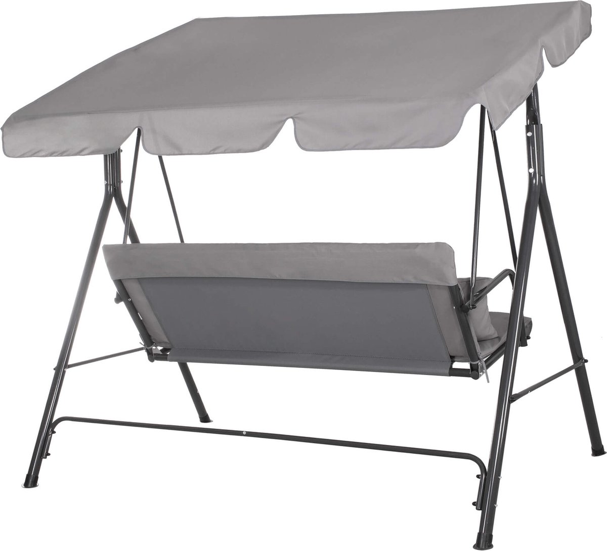 Springos - Schommelbank Luna - 3-zits - Grijs - 170 x 110 x 150 cm — afbeelding 14
