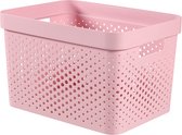 Curver infinity box dots 17L chalk pink - 100% recycled