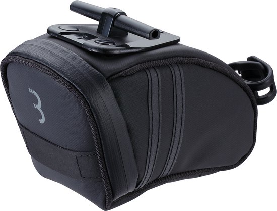 BBB Cycling CurvePack Reflect Zadeltas Fiets - Racefiets Tas Tarpaulin - Reflecterend Tasje - Zwart