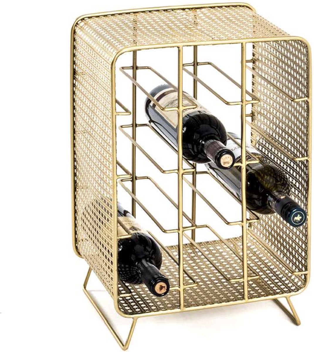 Magic Wijnfleshouder Houten Wijnrek Voor 2 Flessen - Walnoot - Zwevend Design