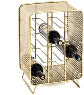 Wijnrek - Modern gouden wijnfleshouder - 12 optisch zwevende flessen - Voor gemonteerde flessenrek - Wijnhouder - 30 x 24 x 40 cm