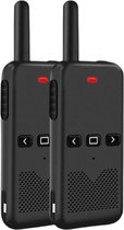 Walkietalkie - Tot 8 km bereik - Noodradio - Noodpakket Denk Vooruit - Portofoon - M1  Zwart - 6W - 4000MAH - 2 Stuks