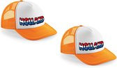 2x casquette snapback orange / casquette de camionneur Holland mesdames et messieurs - supporter - Koningsdag / Championnat d'Europe / Casquettes de Coupe du Monde