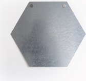 Magneetbord - Hexagon/zeshoek - Memobord - sendzimir  - 350 mm - Perfect voor keuken of werkkamer - Wandelement uit de hexagon collectie - Muurdecoratie