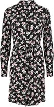 Pieces Jurk Pcvatilda Ls Shirt Dress Bc 17124373 Black/with Flower Dames Maat - L