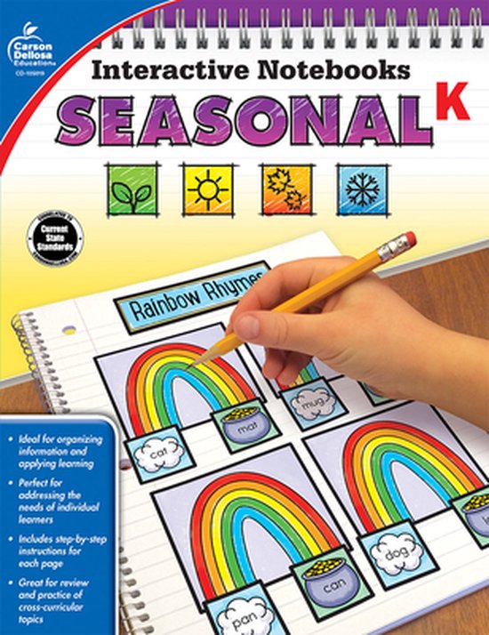 Interactive Notebooks- Interactive Notebooks Seasonal, Grade K, Carson ...