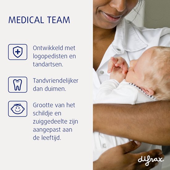 Difrax - Natural Fopspeen - 0 tot 6 Maanden - Woezel en Pip Speen - 2 st. van Difrax — afbeelding 2
