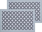Set van 4x stuks rechthoekige placemats mozaiek - vinyl - 45 x 30 cm - Onderleggers