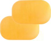 Set van 8x stuks rechthoekige placemats Nina geel - PVC - 44 x 28 cm - Onderleggers