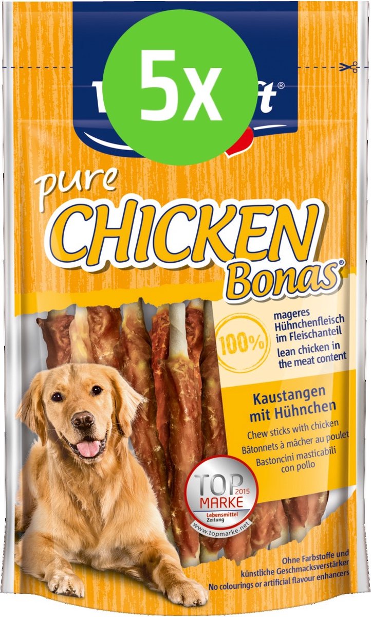 Vitakraft CHICKEN Bonas sticks kippenvlees - hondensnack - 80 gram - 5 Verpakkingen