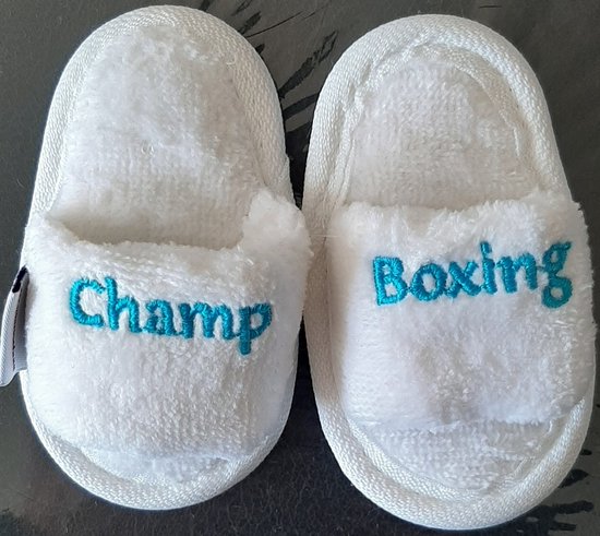 Petit Villain - Champ Boxing - Witte Bad slipper