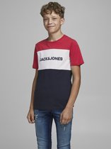 JACK&JONES JUNIOR JJELOGO Jongens T-Shirt - Maat 140