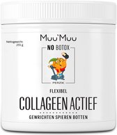 Muu'Muu Collageen Poeder 8000 mg Anti-Age + Gewrichten Spieren Supplement - Met Vit C, Magnesium, MSM, B Vitamines - Gezonde Huid & gewrichten met Perziksmaak
