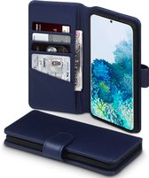 Hoyde - luxe echt lederen wallet hoes -iPhone 12 mini - Blauw