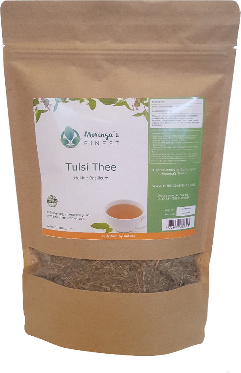 Tusli thee 150gr - Heilige basilicum thee - Ocimum sanctum Krishna - Moringa's Finest