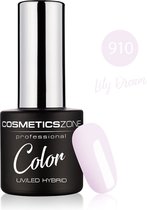 Cosmetics Zone UV/LED Hybrid Gellak 7ml. Lily Dream 910 - Lichtroze, Pastel - Glanzend - Gel nagellak