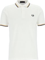 Fred Perry M3600 polo twin tipped shirt - heren polo - Snow White / Gold / Navy -  Maat: 3XL