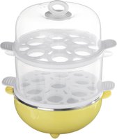 K&M Goods Eierkoker- Capaciteit 14 eieren- elektrische eierkoker- Dubbele laag- 6 standen- Multifunctioneel- Lichtgewicht