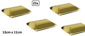 25x Gondeldoos goud 13cm x 11cm - gondel doos feestelijk inpakken geschenk verpakkingen