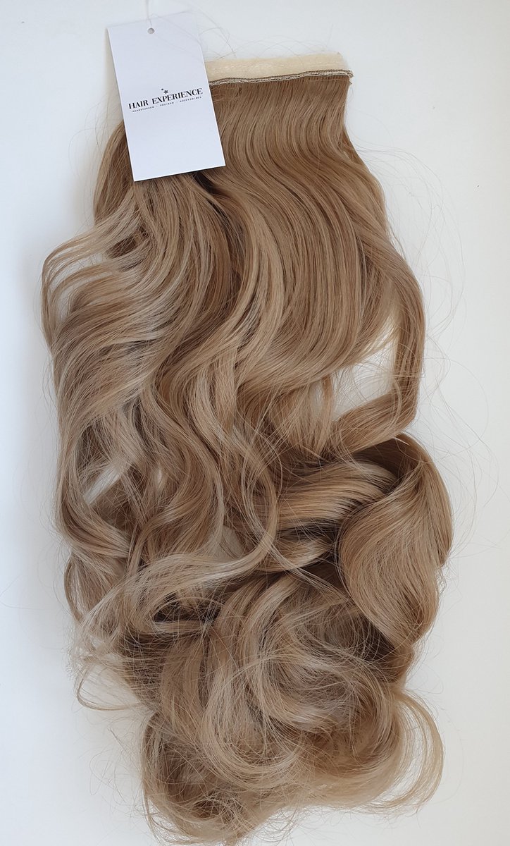 Paardenstaart hairextensions donker goud blond lang slag 60 CM krullen en stijlen tot wel 130 graden