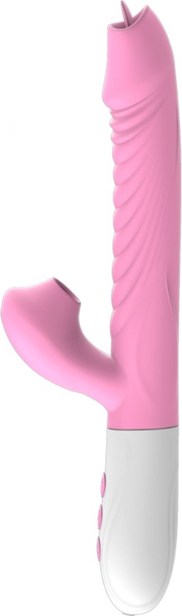 Goedkoopste TipsToys Dildos Vibrator - Zuig Lik Vrouwen Seksspeeltjes Roze