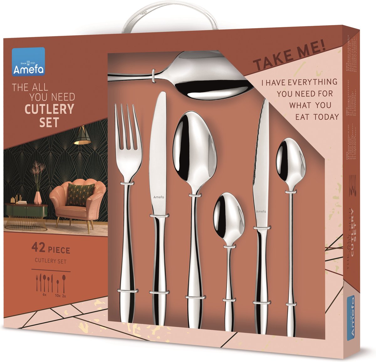 Amefa bestek - Ariane 42 delig All-you-need bestekset - cadeauverpakking