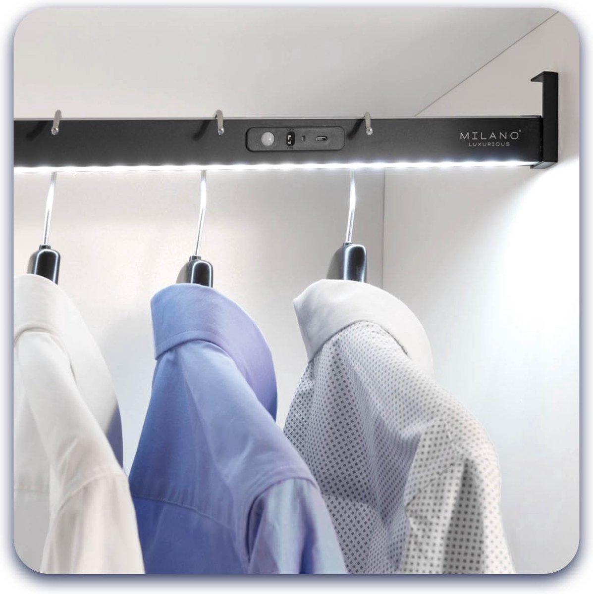 éclairage Détecteur Mouvement Barre LED Rechargeable Avec Détecteur De Mouvement - 3 Températures De Couleur - Pour Placard, Cuisine, Escalier, Penderie Lampe LED 3 Températures Couleur