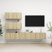 4-delige Tv-meubelset spaanplaat sonoma eikenkleurig