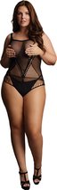 Shots - Le Désir Contrast Net Teddy - Plus Size black OSX