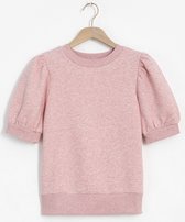 Sissy-Boy - Roze sweater met pofmouwen