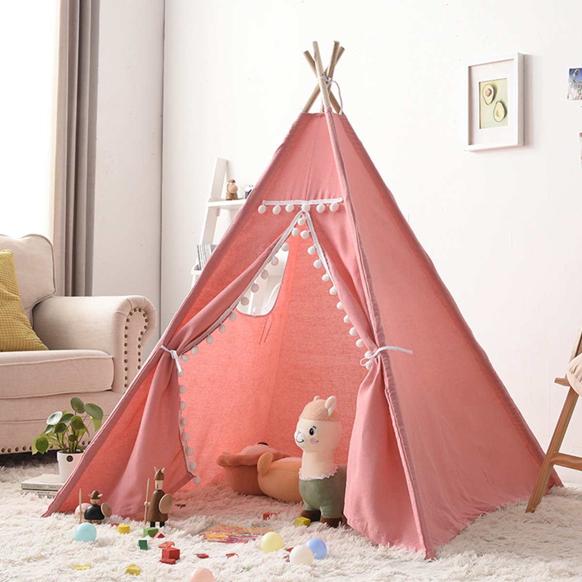 Geven insluiten bewaker Kinder Tipi Tent - Tipi speeltent - voor kinderen - met ramen - Buiten of  Binnen -... | bol.com