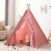 Kinder Tipi Tent - Tipi speeltent - voor kinderen - met ramen - Buiten of Binnen - voor Kinder & Baby - roze
