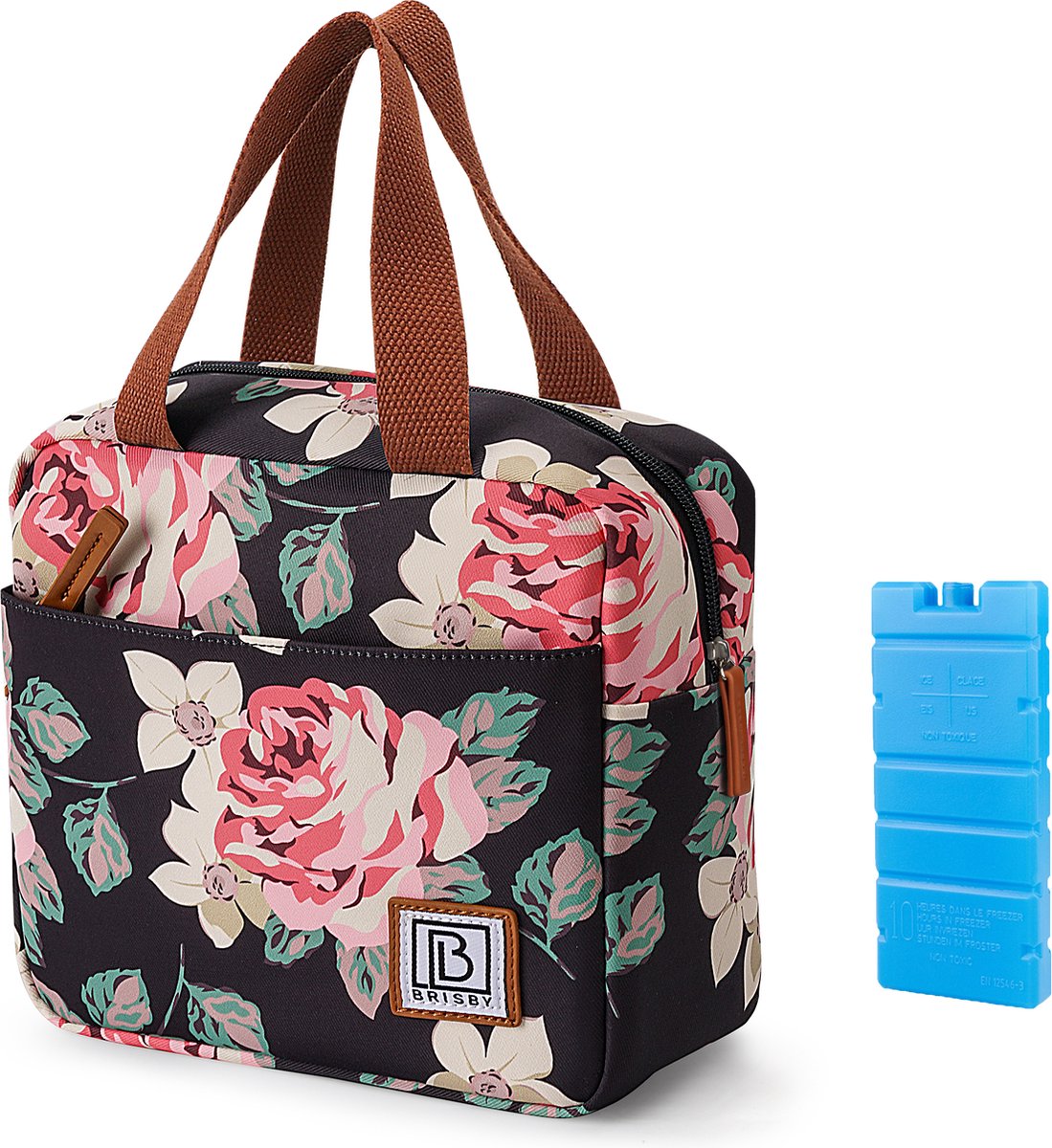 Brisby 4 Laags Geïsoleerde Koeltas - Lunchtas - Kolftas 4 liter - Bloemetjes