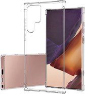 Telefoonhoesje geschikt voor Samsung Galaxy S22 Ultra 5G - Clear Soft Case - Siliconen Back Cover - Shock Proof TPU - Transparant