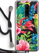 Case Company® - OnePlus 7 Pro hoesje met Koord - Papegaaien - Telefoonhoesje met Zwart Koord - Bescherming aan alle Kanten en Over de Schermrand