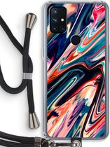 Case Company® - OnePlus Nord N10 5G hoesje met Koord - Quantum Being - Telefoonhoesje met Zwart Koord - Bescherming aan alle Kanten en Over de Schermrand