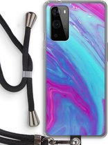 Case Company® - OnePlus 9 Pro hoesje met Koord - Zweverige regenboog - Telefoonhoesje met Zwart Koord - Bescherming aan alle Kanten en Over de Schermrand