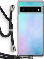 Case Company® - Google Pixel 6 Pro hoesje met Koord - Mist pastel - Telefoonhoesje met Zwart Koord - Bescherming aan alle Kanten en Over de Schermrand