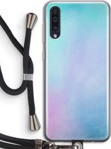 Case Company® - Samsung Galaxy A50 hoesje met Koord - Mist pastel - Telefoonhoesje met Zwart Koord - Bescherming aan alle Kanten en Over de Schermrand