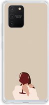 Case Company® - Samsung Galaxy S10 Lite hoesje - I drink wine - Soft Cover Telefoonhoesje - Bescherming aan alle Kanten en Schermrand