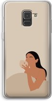 Case Company® - Samsung Galaxy A8 (2018) hoesje - Fresh coffee - Soft Cover Telefoonhoesje - Bescherming aan alle Kanten en Schermrand